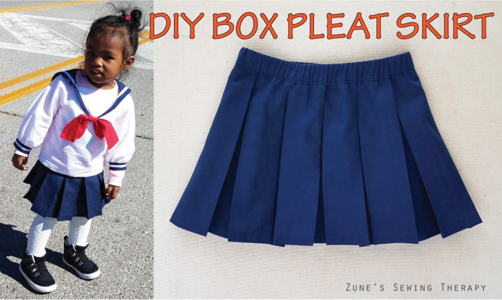diy pleated mini skirt