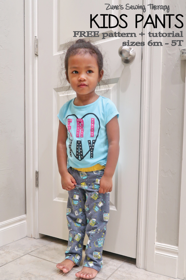 Kids Pants with Free PDF Pattern – Zune's Sewing Therapy